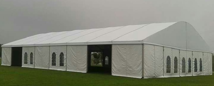 Carpa Liri estructural blanca de gran claro libre